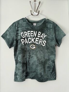 Green Bay Packers Tie-Dye Tee - Dark Green - Womens Size Large